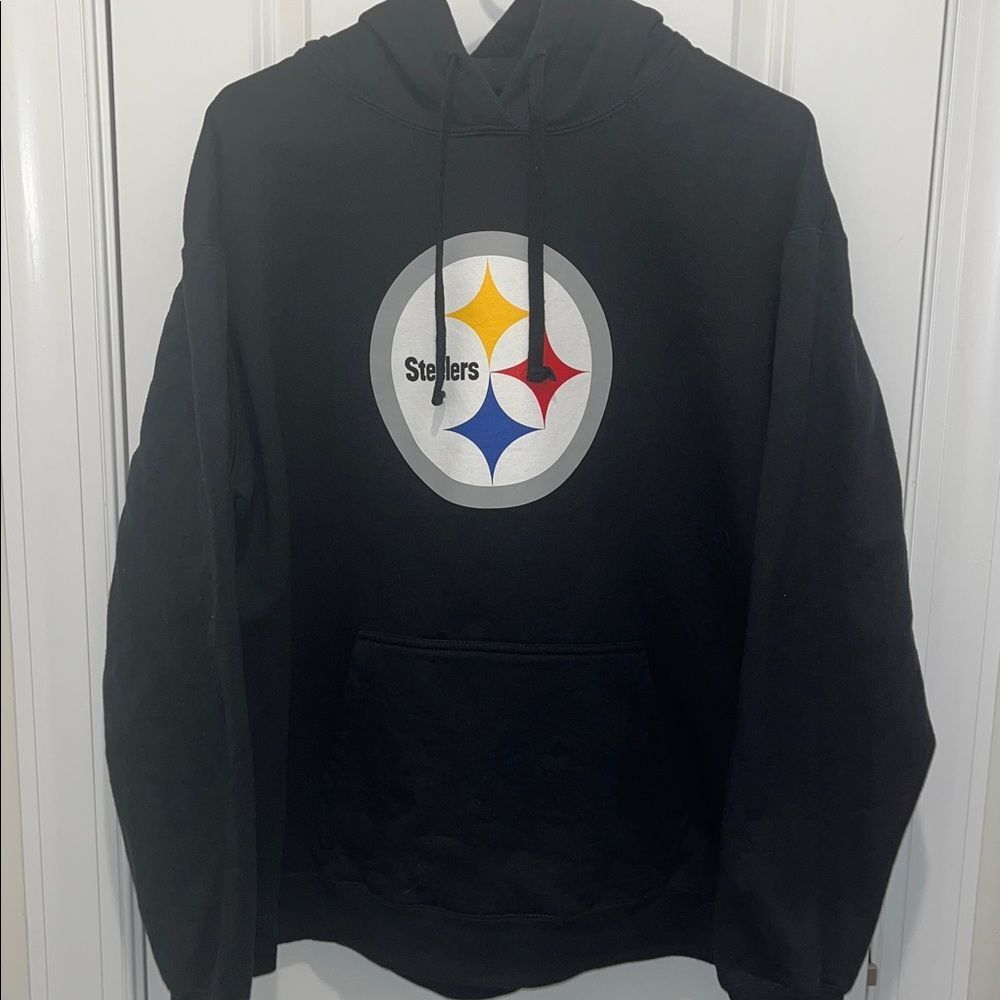 Black Pittsburgh Steelers Fanatics Cotton polyester Hooded Hoodie Sweatshirt XL